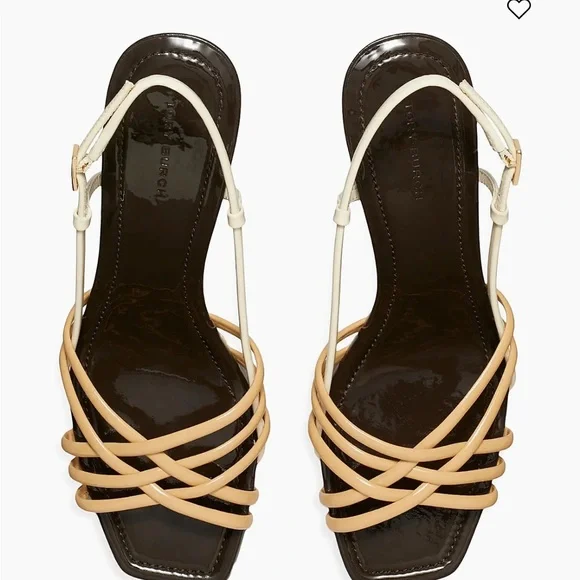 New Tory Burch Multi Strap 75MM Wedge Sand - Picture 3 of 7